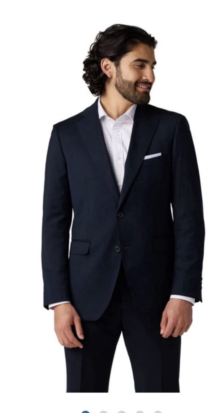 Alton Lane Mercantile Jacket Tailored Fit - Premium Suit Jacket Navy Mens 40 R